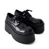 NEW 2024 Casual Design Men Same Platform Goth Punk Style Lace-up Big Head Muffin Bottom Subcultural Leather Shoes 10cm