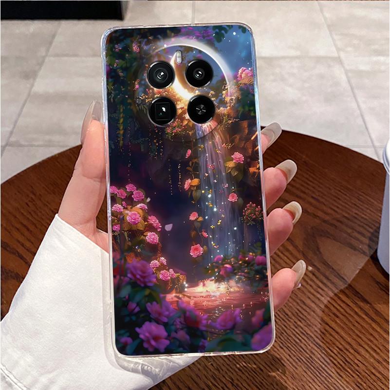 For Realme GT5 Pro Casing Clear Soft Silicone Love Heart Rabbit Cute Cartoon Back Cover for Realme GT 5 Pro 5G Phone Case Bumper