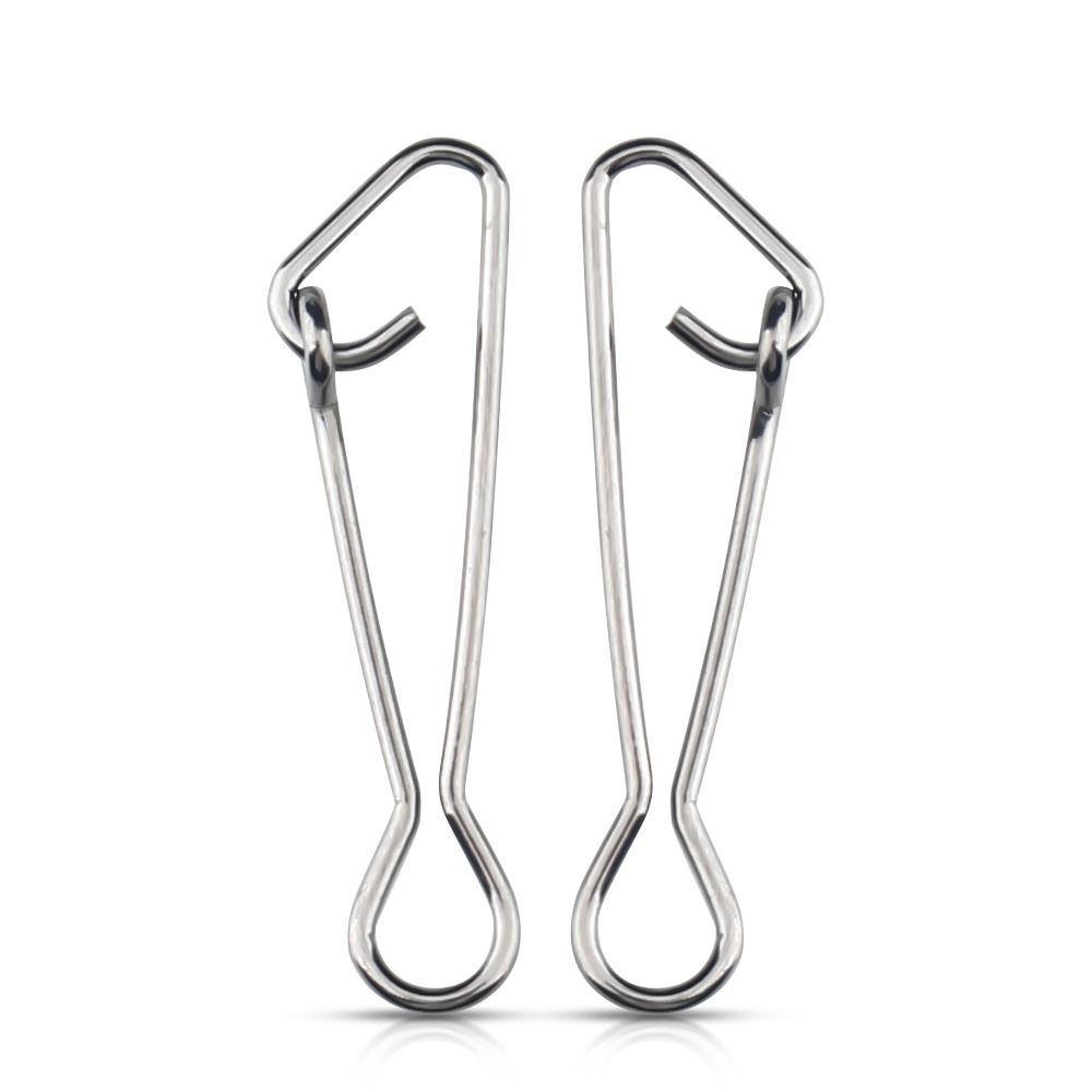 100pcs Stainless Steel Fishhook Line Lure Snap Fishing Rolling Swivels Rings  Fishing Tackle