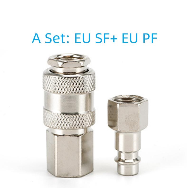 3-in-1 Quick Release Pneumatic Connector Rapidities for Air Hose Fittings Coupling Compressor Accessories European Standard