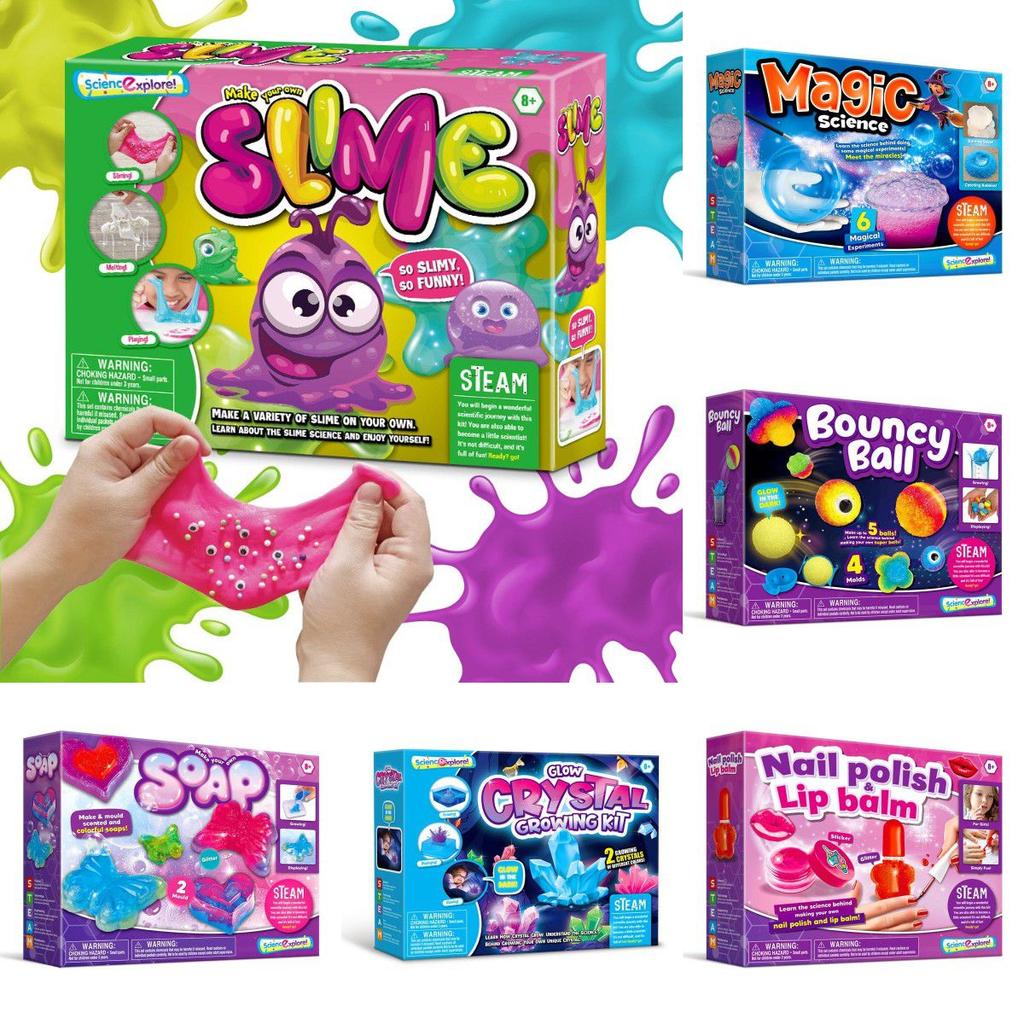 Научный комплект Волшебная слизь Кристаллическое мыло Эксперименты по изготовлению обучающих игрушек для детей