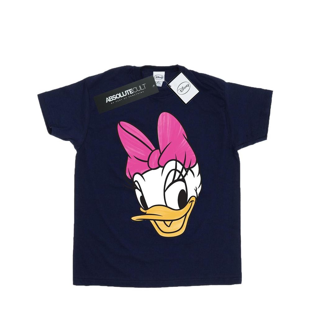 Disney Womens/Ladies Daisy Duck Head Painted Cotton Boyfriend T-Shirt