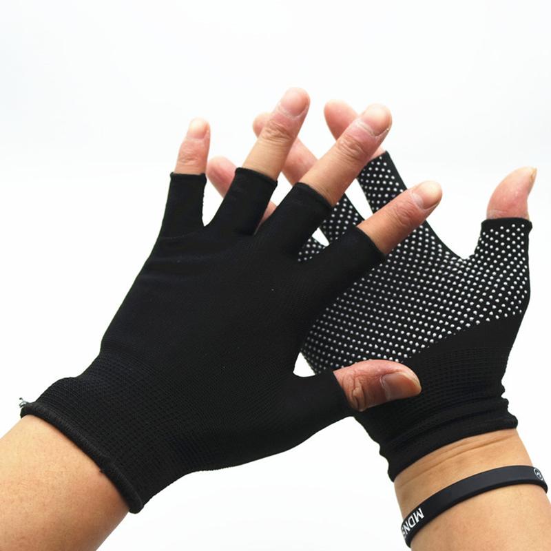 Half Finger Breathable Riding Cycling Mtb Hiking Fitness Knitted Antiskid Gloves