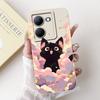 For Vivo Y36 5G V2248 Case For Vivo Y27 5G V2302 Cover Silicone Luxury Fashion Flowers Kawaii Cute Cat Funny Phone Case Bumper