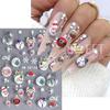 Christmas 5D Snowflakes Nail Art Stickers Santa Claus Snowflakes Nail Decal Self-Adhesive Slider Christmas Manicure Decoration