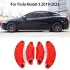 Крышка тормозного суппорта подходит для Tesla Model 3 18 19 дюймов, комплект ступицы колеса из алюминиевого сплава из 4 шт., аксессуары для автомобильного суппорта, с наклейками