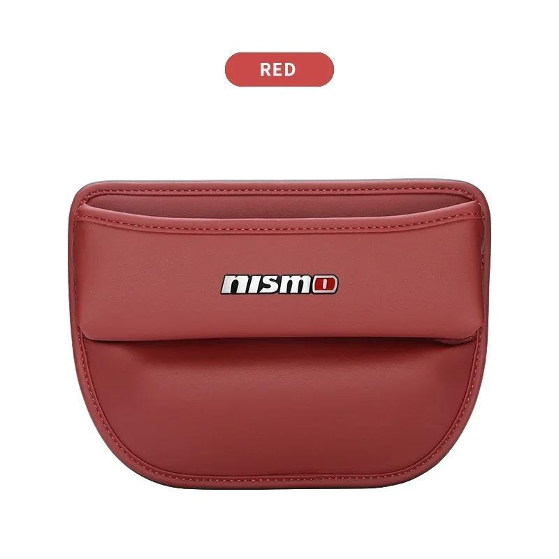 PU Leather Car Seat Side Storage Pocket Suede Gap Filler Organizer Box For Nissan Nismo Tiida Teana GTR Juke Note Versa Almera