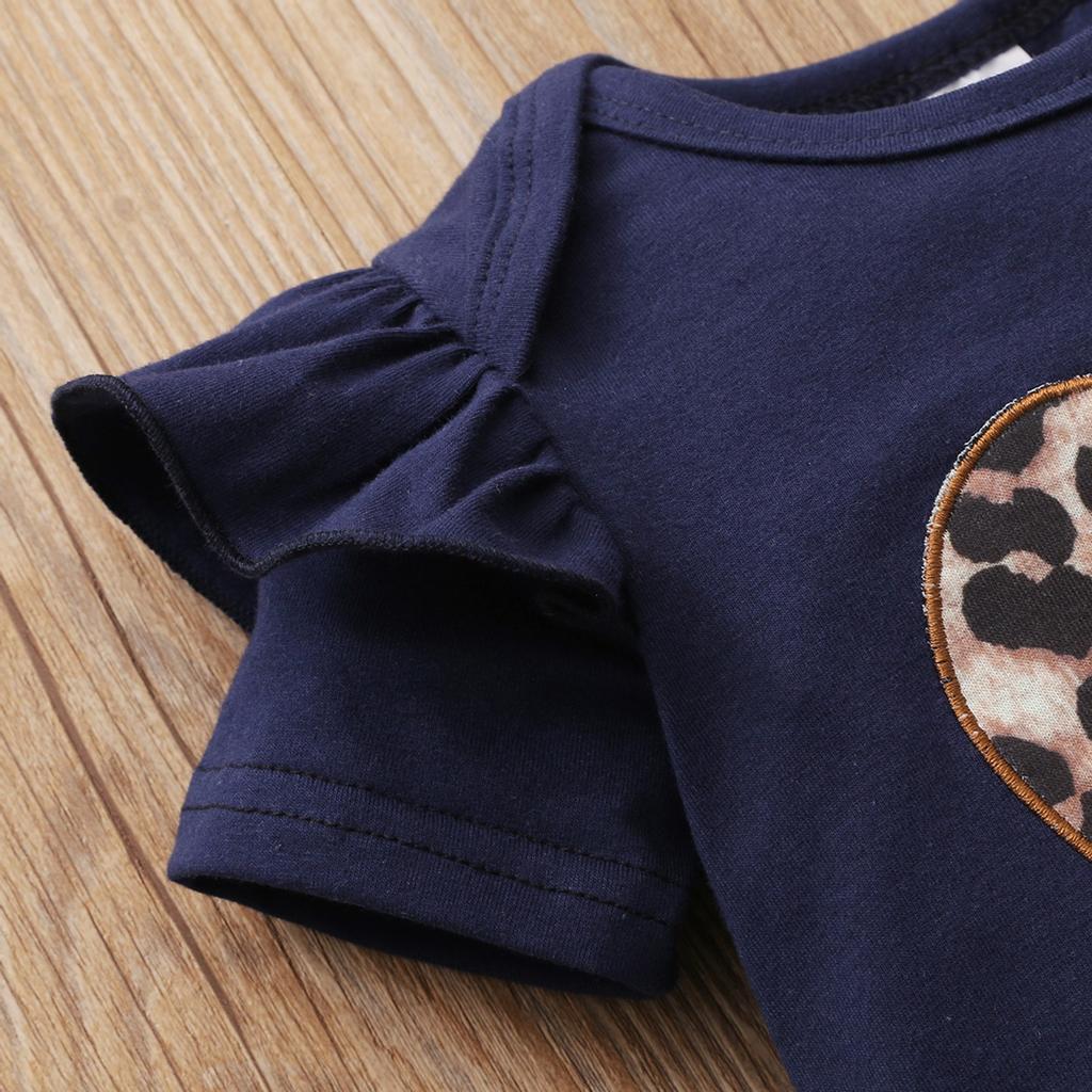 Комбинезон с леопардовым принтом для новорожденных девочек, боди + юбка, комплект