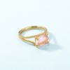 Tancise Classic 925 Sterling Silver  9*7 Pink Quartz Ring Ladies Jewelry Wedding Promise Party Gift
