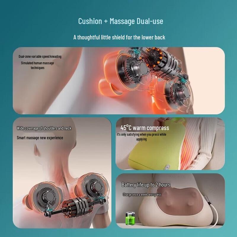 AUX Portable Full Body Kneading Massager CN plug (adapter included)