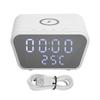 Wireless Charger Alarm Clock Smart Digital Desktop Electronic Clock with Temperature Tester