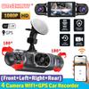 4 Channel WIFI Dash Cam for Cars GPS Video Recorder 1080P Car DVR Rear View Camera Night Vision Black Box Car Accessories