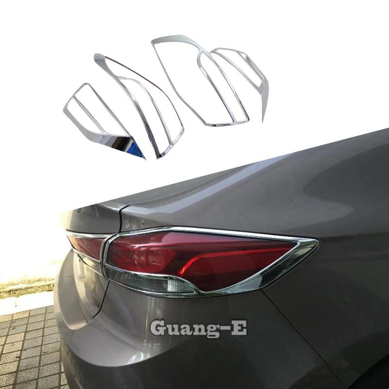 For Hyundai Elantra Avante 2016 2017 2018 Car Rear Back Light Lamp Hood Eyebrow Frame Stick ABS Chrome Cover Trim 4Pcs
