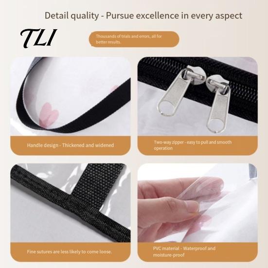 Space Saving Closet Storage Bags Clear Clothes Bag with Zipper, 40L Capacity Reinforced Handles Moving Bag, Heavy Duty Foldable PVC Organizer,