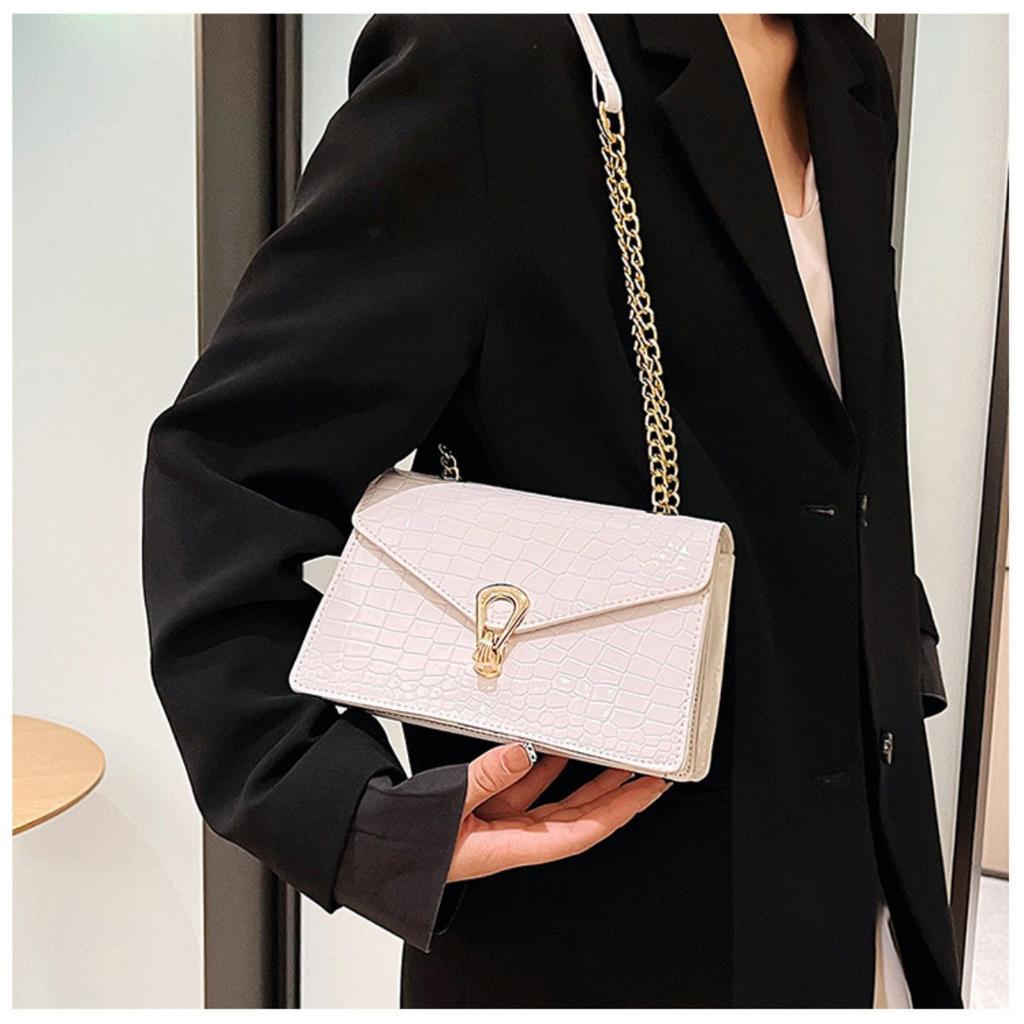 Женская модная сумка кроссбоди из искусственной кожи с узором змеиного принта цвета розовой розы, роскошная сумочка, на подкладке, с цепочкой-ручкой