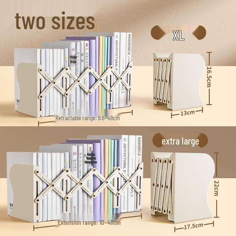 Integrated Desktop Book and Pen Holder: Folding Bookshelf with Student Baffle Clip