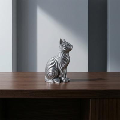 3D-печатные фигурки кошек, Современные художественные украшения для любителей кошек, Художественная скульптура кошки на устойчивом основании для прихожей дома