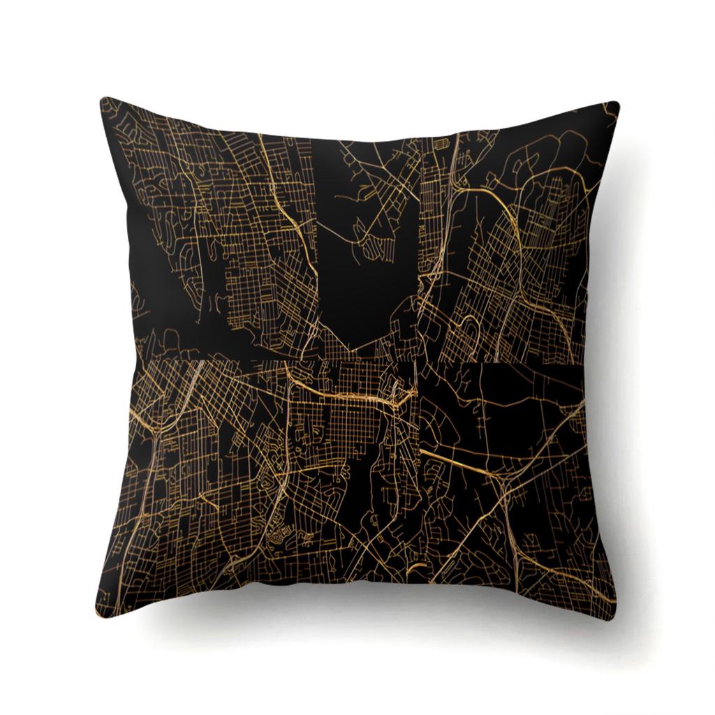 Geometric Marble Pattern Polyester Pillow Case European and American Fashion Simple Pillow Case