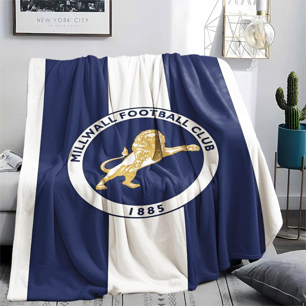 Millwall Printed Flannel Blanket, soft throw for bedroom sofa, washable, Christmas present, great gift.