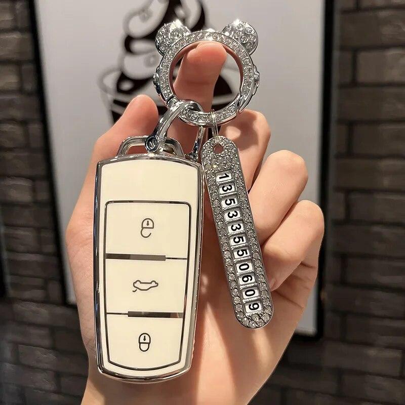 Новый модный чехол для ключей из ТПУ для Volkswagen VW CC Passat B6 B7 Passat 3C CC Maogotan R36 B5 B7L, протектор, автоаксессуары