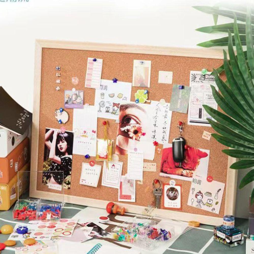 Wall Hanging Photo Display Board Double-sided Memo Board Home Decoration Cork Notice Board  Office