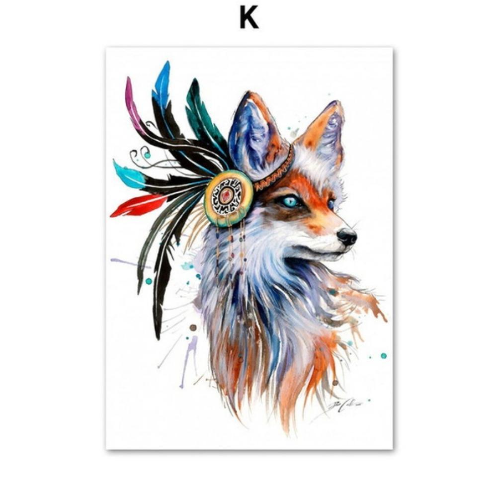 Скандинавское абстрактное искусство на стене с изображением животных, картины на холсте, постеры, напечатанные на стенах, для украшения гостиной дома