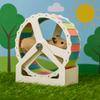 Animal Plastic Hamster Running Wheel Silent Stable Base Rodent Running Wheel 21cm Colorful Exercise Wheel for Small Animals