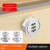 Zinc Alloy Drawer Combination Lock Home Security Wardrobe Code Lock New Password Locker  Cabinet