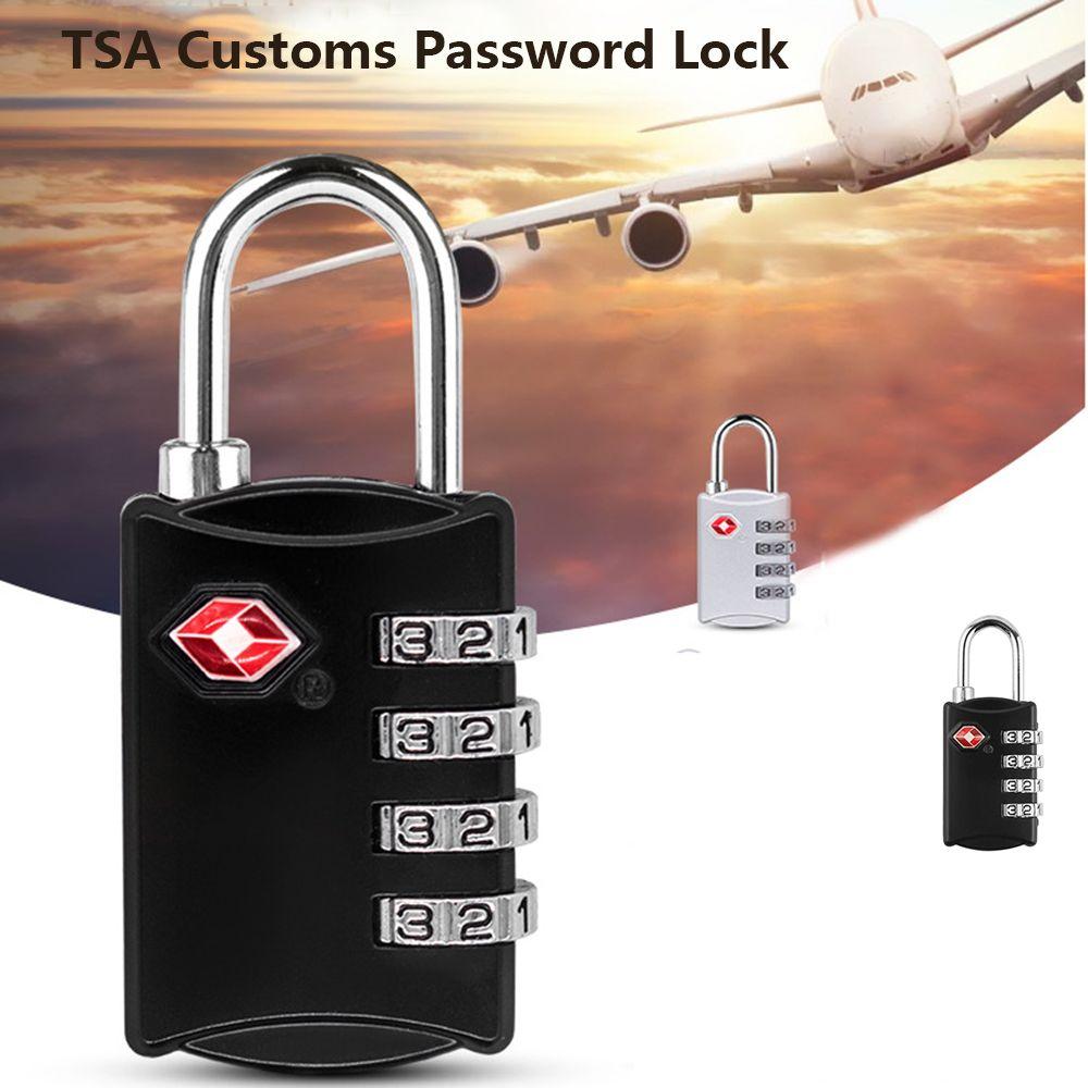 Protection Security 4 Digit Combination Lock TSA Customs Lock Anti-theft Safely Code Lock