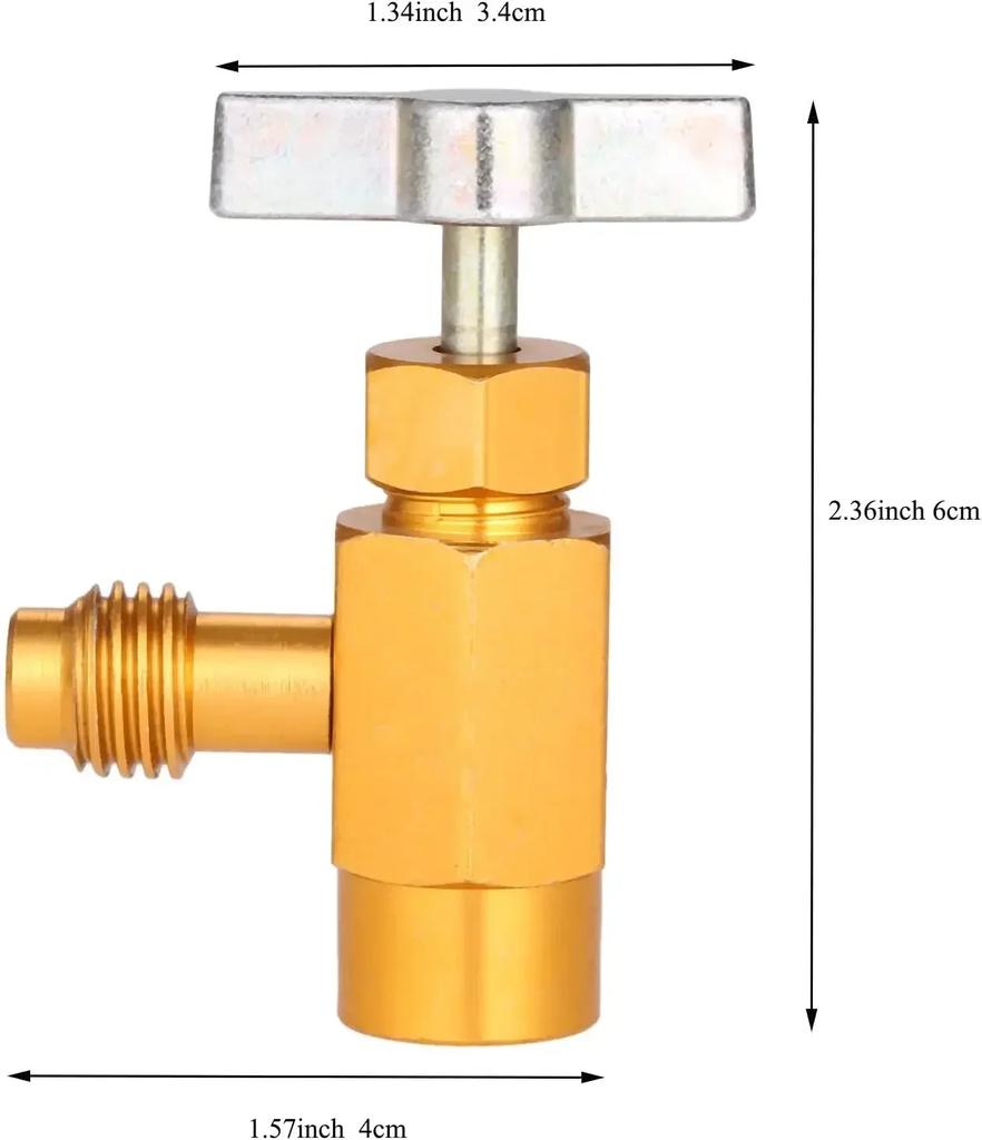 Адаптер с резьбой 1/4 R-134a для дозирования хладагента, открывалка для бутылок, клапан 60*35 мм, автомобильный кондиционер, автомобильные аксессуары