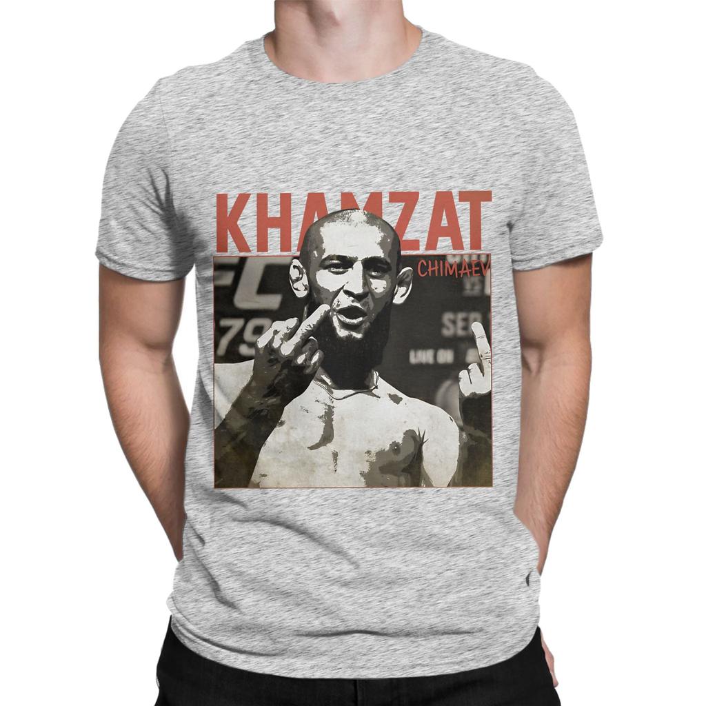 Khamzat Chimaevs TShirt for Unisex Funny Pure Cotton Tee Shirt Round Neck Short Sleeve T Shirt 4XL 5XL 6XL Tops