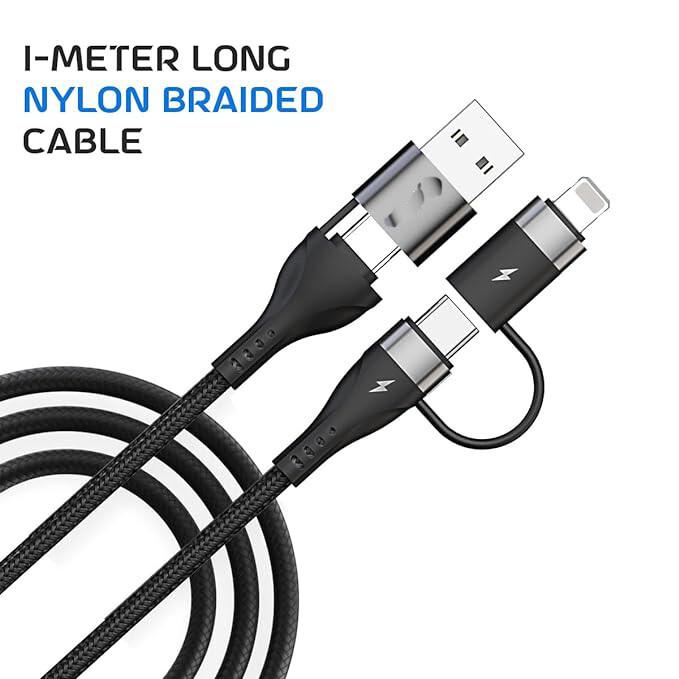 Быстрый USB-кабель 4 в 1, совместим с 65 Вт Type C на Type C, 60 Вт USB B0CNVM55PQ