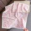 70cm Floral Printed Square Scarf - Lightweight Silk Fashion Accessory For Women, Elegant Neck Head Wrap Shaw