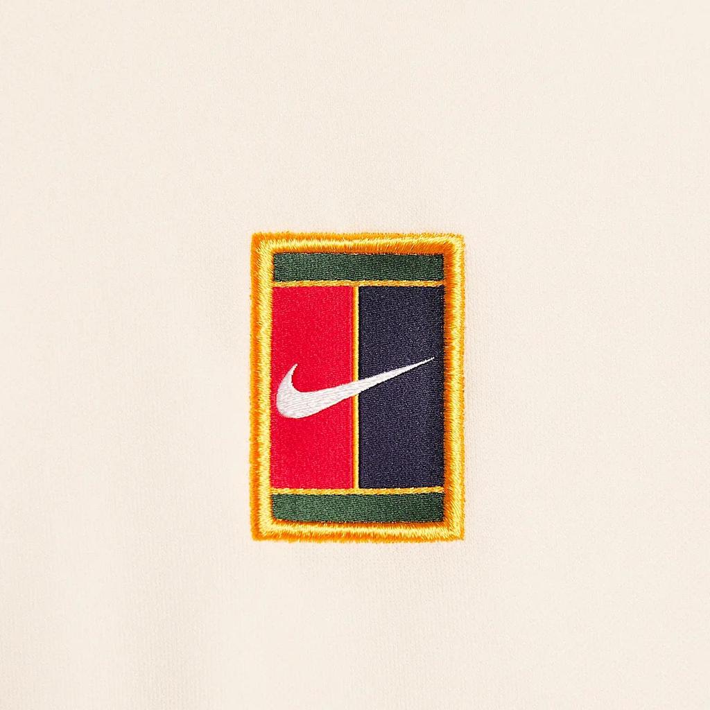 Nike Флисовая куртка с молнией и воротником-стойкой Court Heritage, мужская, с длинным рукавом, светло-кремовый, полуночно-синий, светло-глубокий красный, FZ6926-110