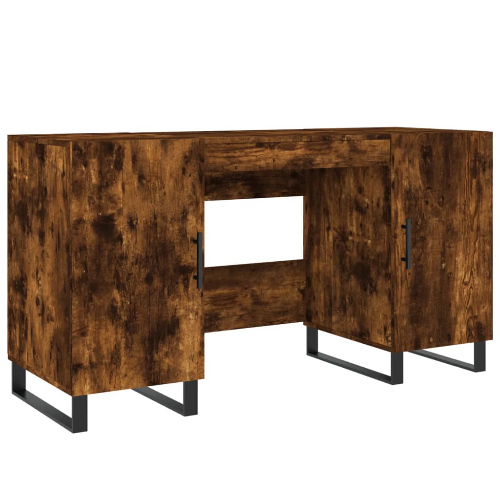 Smoked Oak Desk 140 x 50 x 75 cm Particleboard