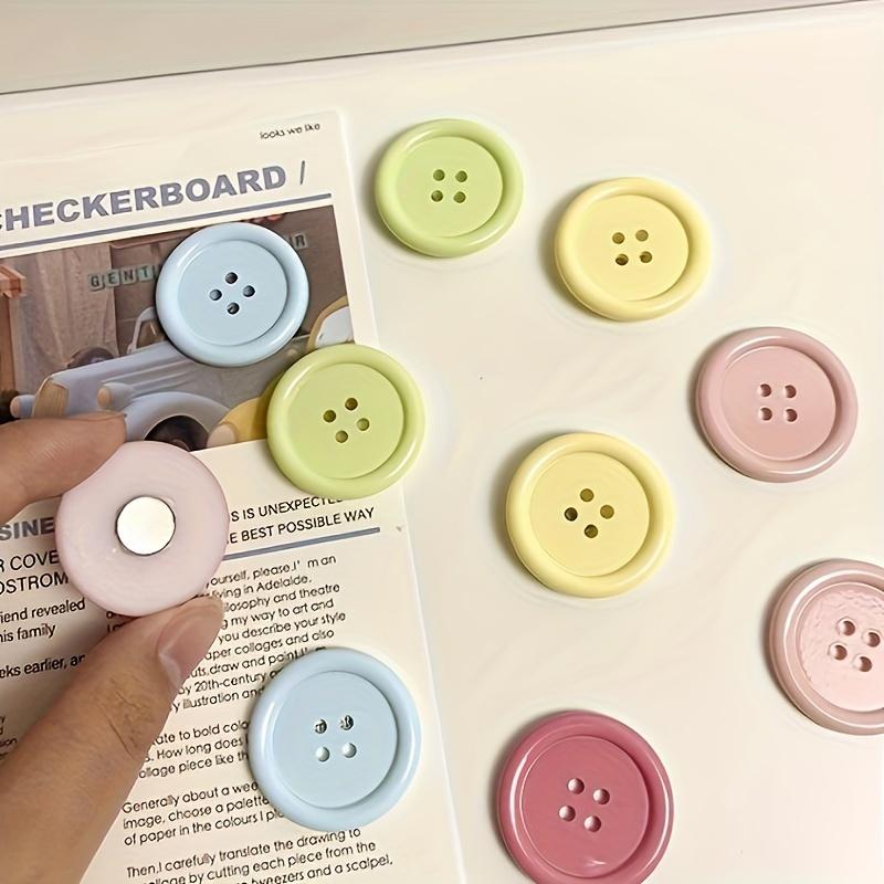 12 шт. Красочные магниты на холодильник в форме пуговиц, Декоративные магниты из АБС-смолы, Домашний декор, Праздничные подарки, Яркие желтый, розовый, зеленый, фиолетовый, синий