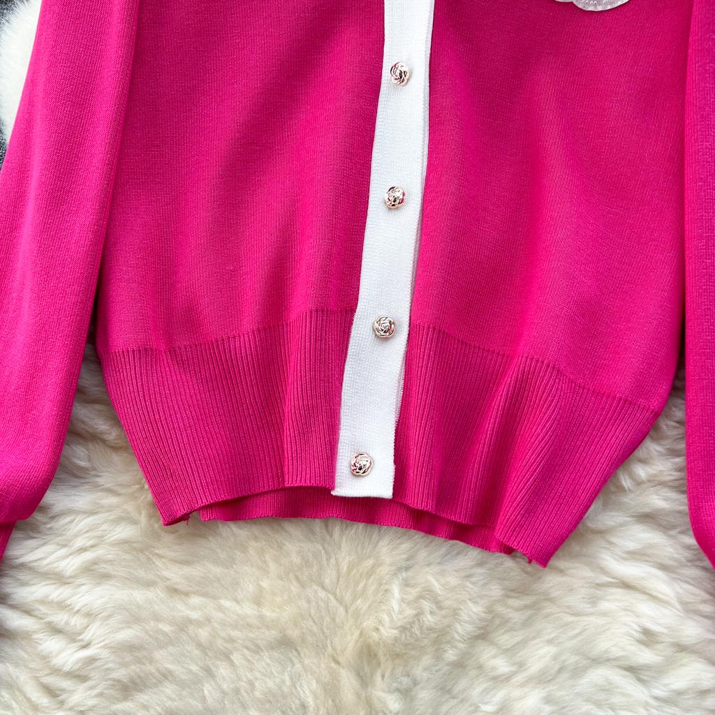 Высококачественный повседневный вязаный модный комплект знаменитостей для женщин, осенне-зимняя рубашка со свободными рукавами + драпированные брюки с высокой талией из двух предметов