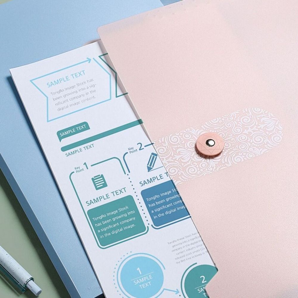 Document Organizer Organ File Folder 8 Grids Expanding File Bag Portable Paper Documents Folder