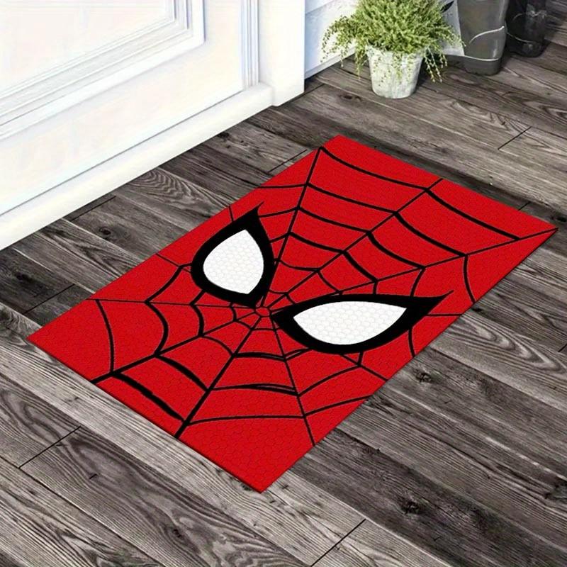 1pc Spider-Man Pattern Area Rug Soft Flannel Floor Mat for Living Room, Office, Bedroom, Outdoor and Camping, Sofa Coffee Table Floor Mat, D