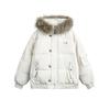 Winter new women's fashion hooded big fur collar down cotton clothes piled thickened casual cotton-padded clothes