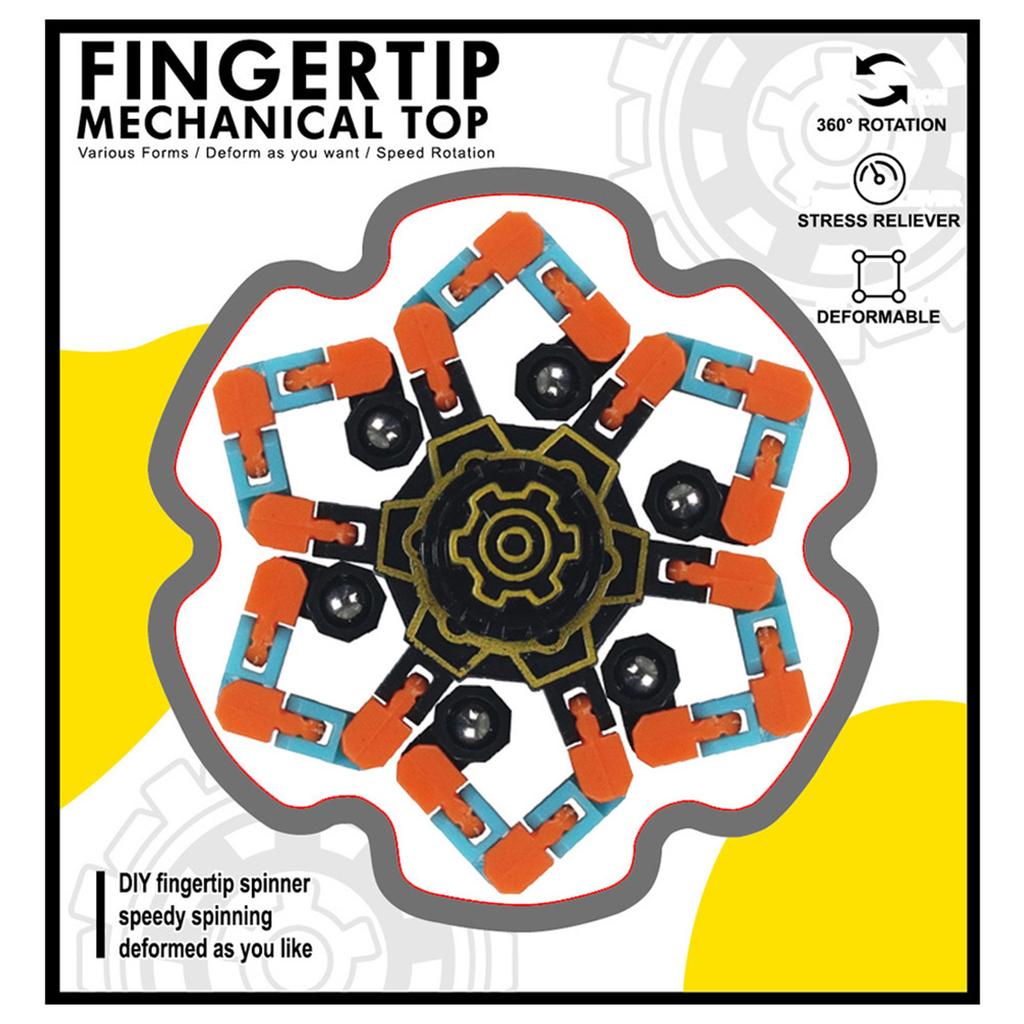 VBK - Сенсорные спиннеры - Игрушка с трансформируемой цепочкой для DIY, Механические игрушки-роботы, Светящийся в темноте волчок, Игрушка для снятия стресса для детей и подростков