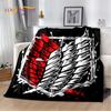 Japanese Anime Attack On Titan Soft Plush Blanket,Flannel Blanket Throw Blanket for Living Room Bedroom Bed Sofa Office Cover