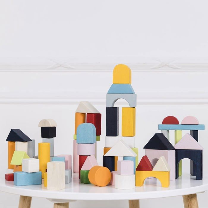 Le Toy Van - Blocs construction en bois et sac en tissu - JH PRODUCTS