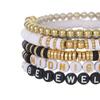 5 Pcs Letter Beaded Friendship Bracelets for Girls Women Taylor Fans (style H)
