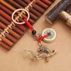 1 шт. сумка кулон латунный зодиакальный кролик тигр императоры деньги брелок с красной веревкой счастливый тигр автомобильный брелок ювелирные изделия аксессуары