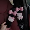 Оригинальный Милый Кот Бант Мультяшный Защитный Наплечник для Автомобильного Ремня Безопасности, Универсальный для Всех Сезонов, Защита Ремня Безопасности от Удушения Шеи