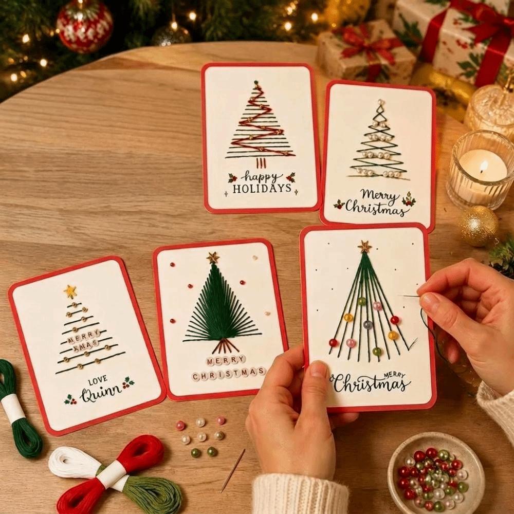 Rich Assorted Materials DIY Card Making Kit Holiday Handcrafts Kit Christmas Celebration