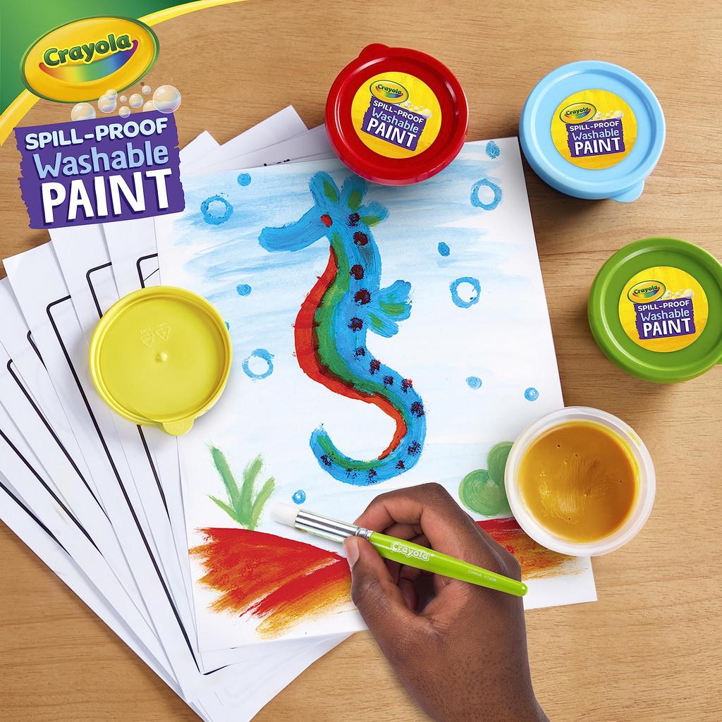 Набор для рисования твердыми красками Crayola без воды (5 цветов) с 20 листами для рисования (предмет номер. 541092) - Подлинный продукт