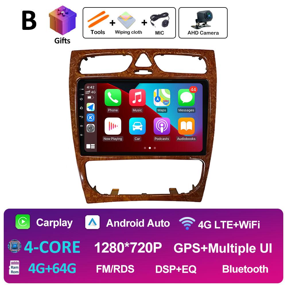 For Mercedes Benz C Class W203 C200 C320 C350 CLK W209 2002 - 2005 DSP Stereo Wireless Carplay Car Video Player WIFI Head Unit
