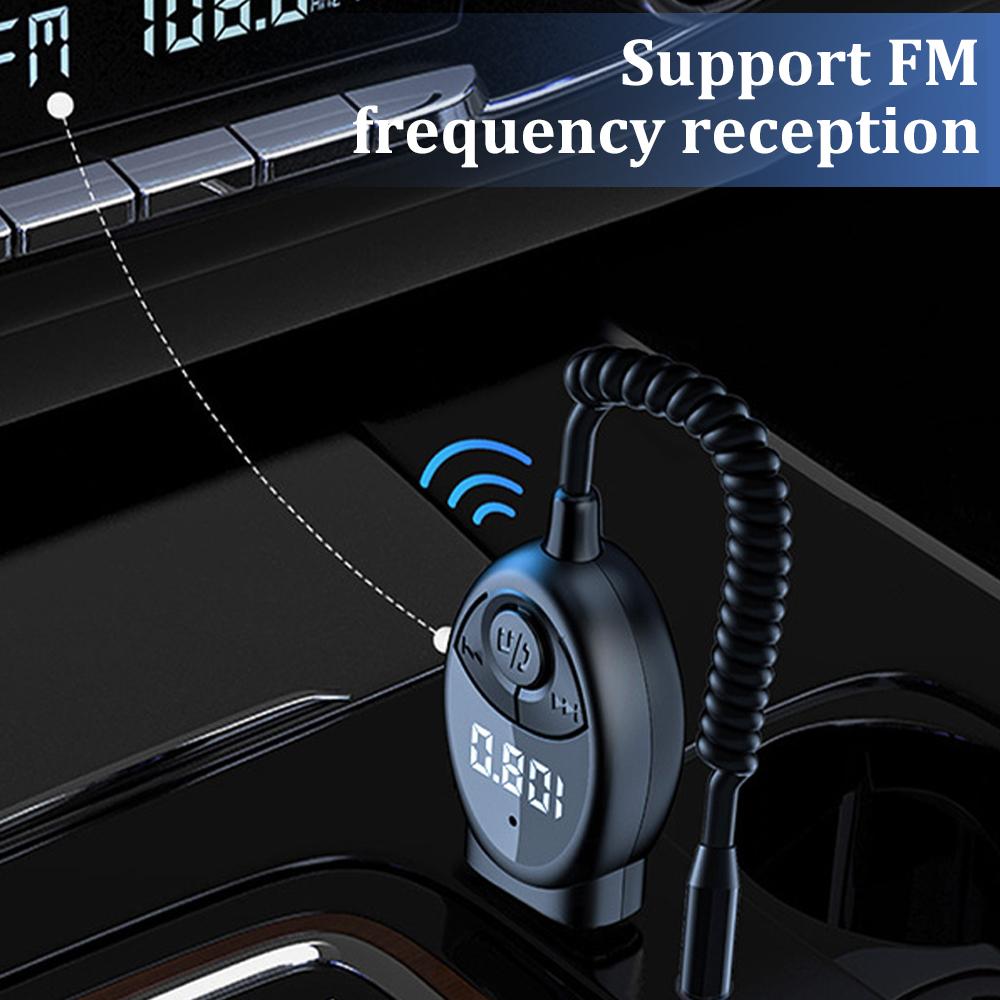 Беспроводной FM-передатчик Bluetooth 5.3 Автомобильный аудиопередатчик USB-питание Bluetooth-аудиоприемник MP3-плеер Автомобильный комплект Handsfree